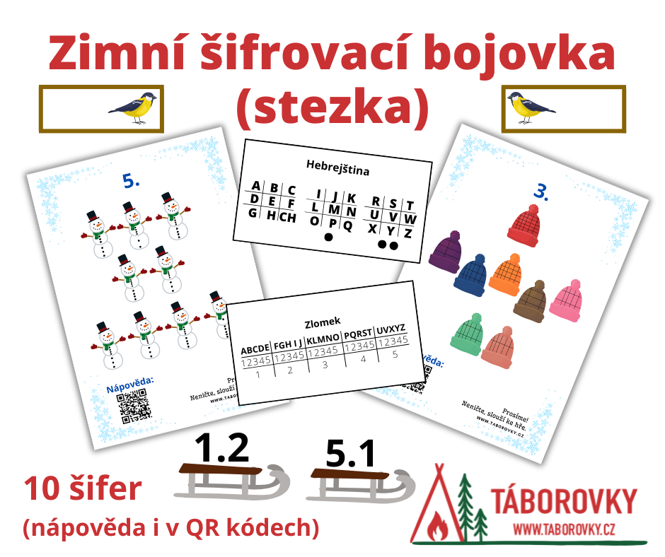 Zimní aktivity pro děti šifrovací stezka 